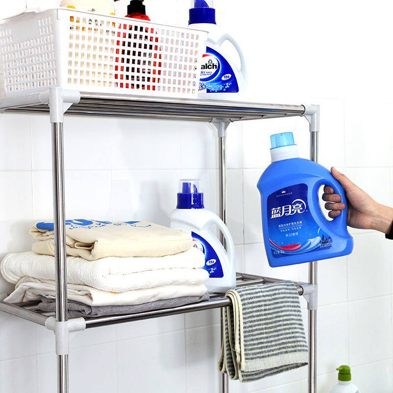 洗衣机置物架落地翻盖上开波轮滚筒洗衣机架子置物架不锈钢阳台柜