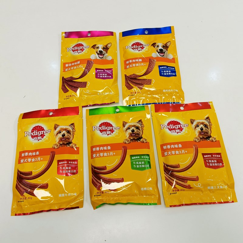 宝路零食鲜香肉味条80g*12袋宝路肉条肉脯牛肉味 多种口味可选