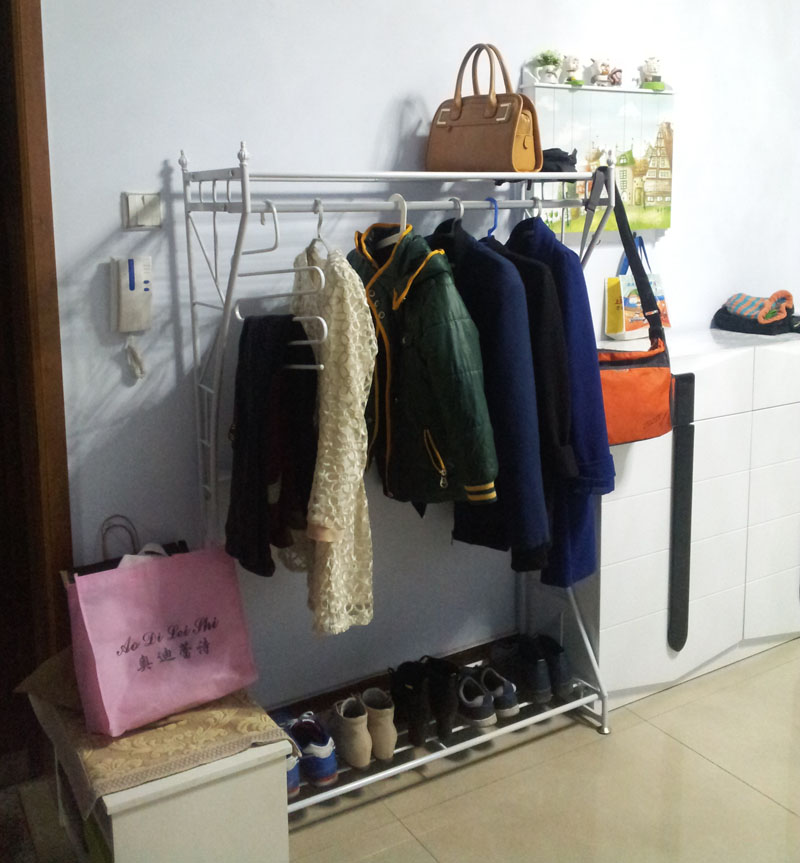 铁艺服装展示架服装店货架靠墙服装中岛架落地侧挂挂衣架鞋包衣架