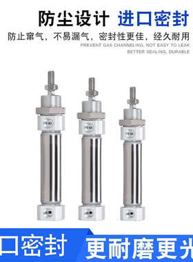 Pneulead纽立得单动压回迷你气缸CMS10/12/16/20/25/32/40-50-S-B