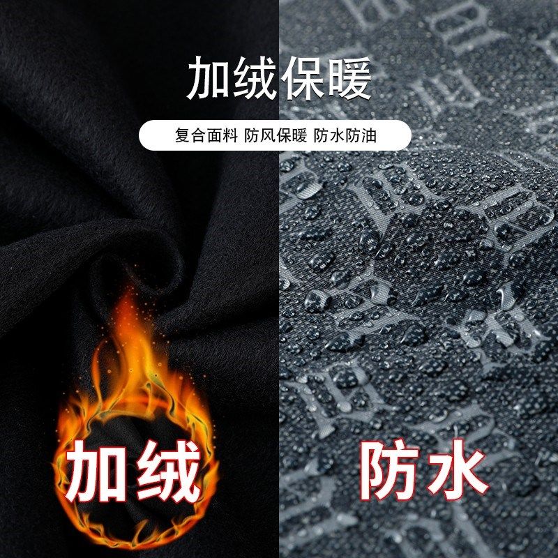 防风罩衣女冬季加绒加厚长袖罩衣工作服风衣保暖防油防水做饭围裙