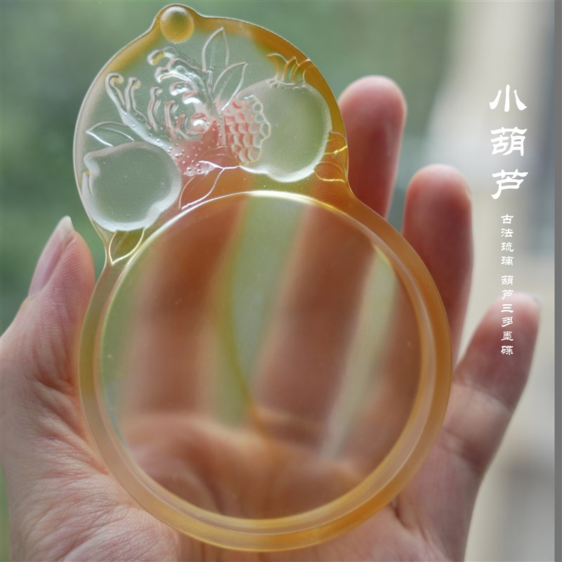 快雪时晴文房小葫芦墨y碟墨盒文房国风送礼雅物