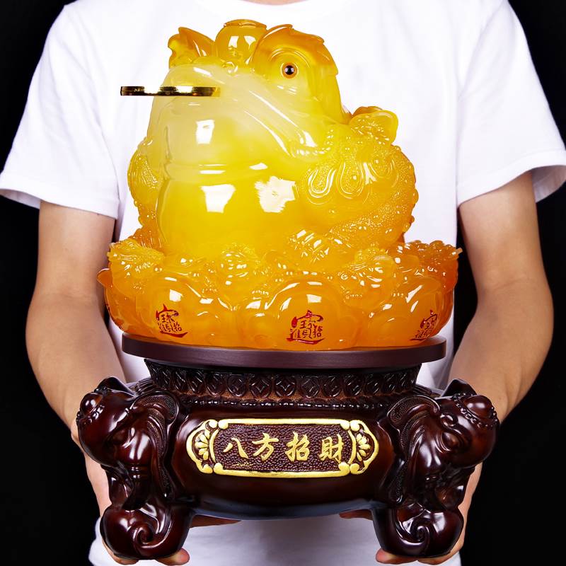 招财玉金蟾工艺品摆饰客厅办公桌店铺收H银柜台摆设开业乔迁送礼