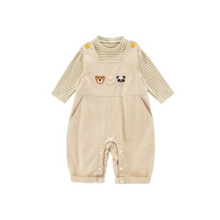 男宝宝秋装2024新款婴幼儿洋气小套装超萌韩系婴儿背带裤两件套秋