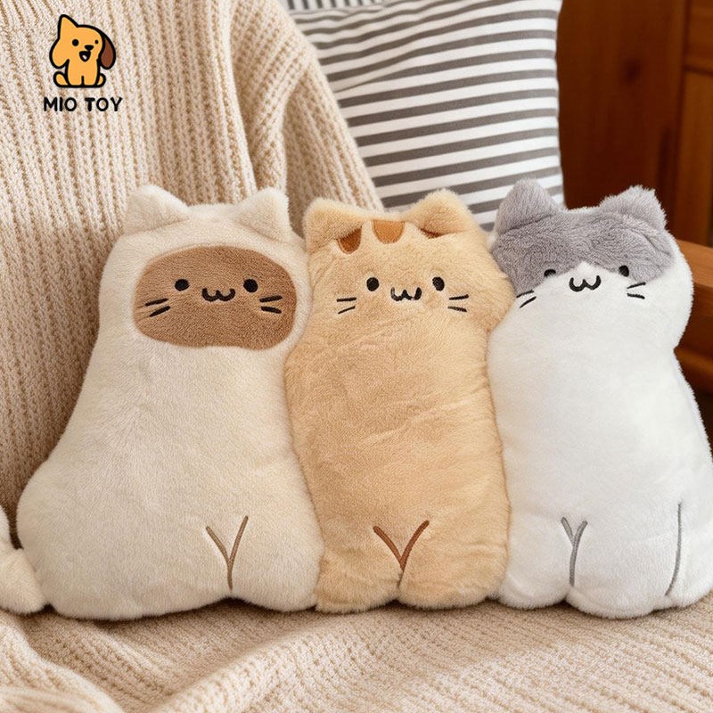 可爱狗狗猫咪毛绒玩偶公r仔靠垫客厅装饰摆件飘窗床上靠枕沙发抱