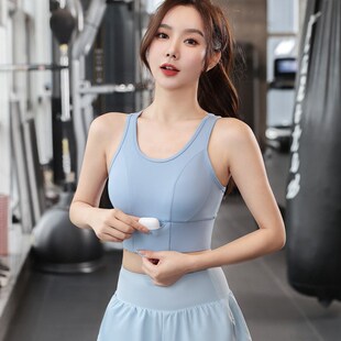 大码跑步瑜伽运动内衣女高强度防震大胸防下垂一体式薄款美背文胸