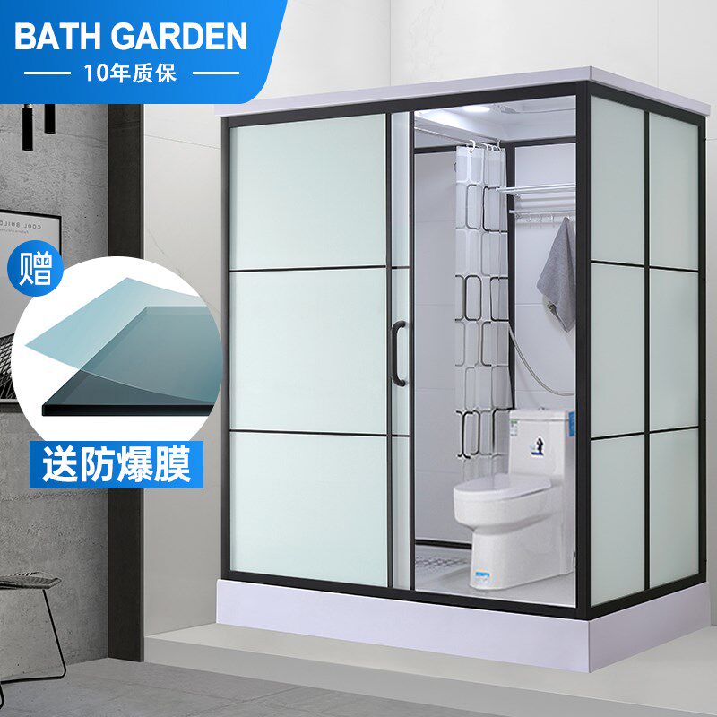 整体淋浴房一体式家用卫生间简易浴室移动集成宾馆农村沐浴洗澡间