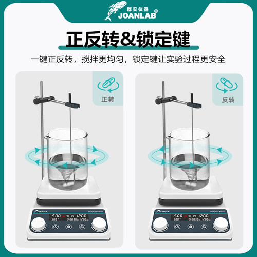 恒温磁力搅拌器加热控温数显高温搅拌台小型电动电磁搅拌机实验室