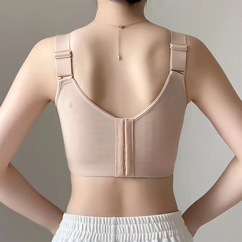 内衣女聚拢大胸显小防下垂大码全包薄款无痕胸罩收副乳调整型文胸