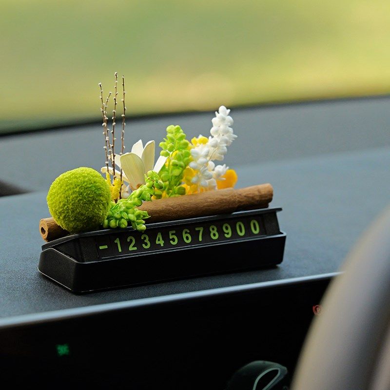 临时停车号码牌绿植干花手机挪车电话牌车载摆件汽车内装饰品礼品,汽车用品/电子/清洗/改装,停车号码牌,淘宝优惠券,粉丝福利购,淘宝优惠卷