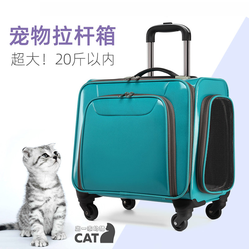 宠物猫咪拉杆箱超大号狗狗出行两只猫外出便携万向轮行李双肩猫包