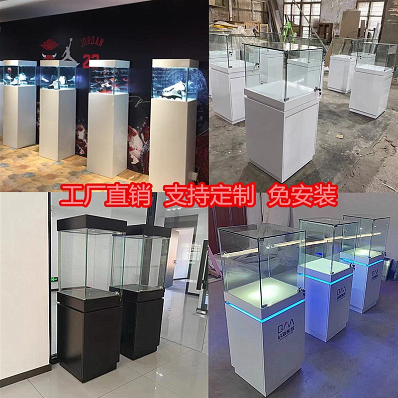玻璃展示柜珠宝首饰古董玉器产品道具展示柜博Q物馆木质玻璃罩柜