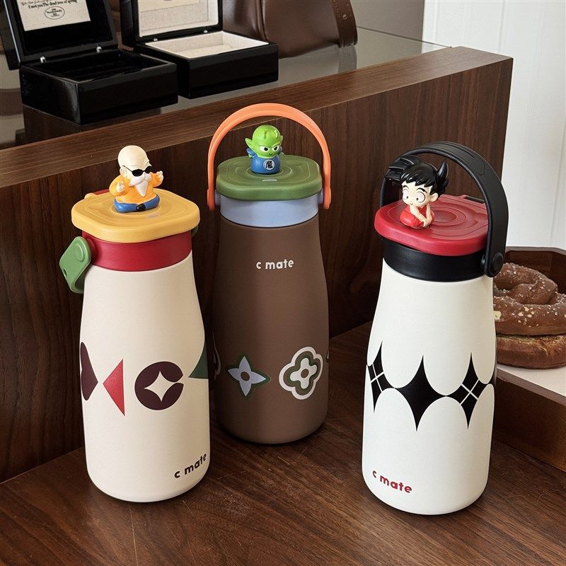 陶瓷内胆保温杯女生小巧可携式水杯男款外出携带咖啡杯吸管随行杯