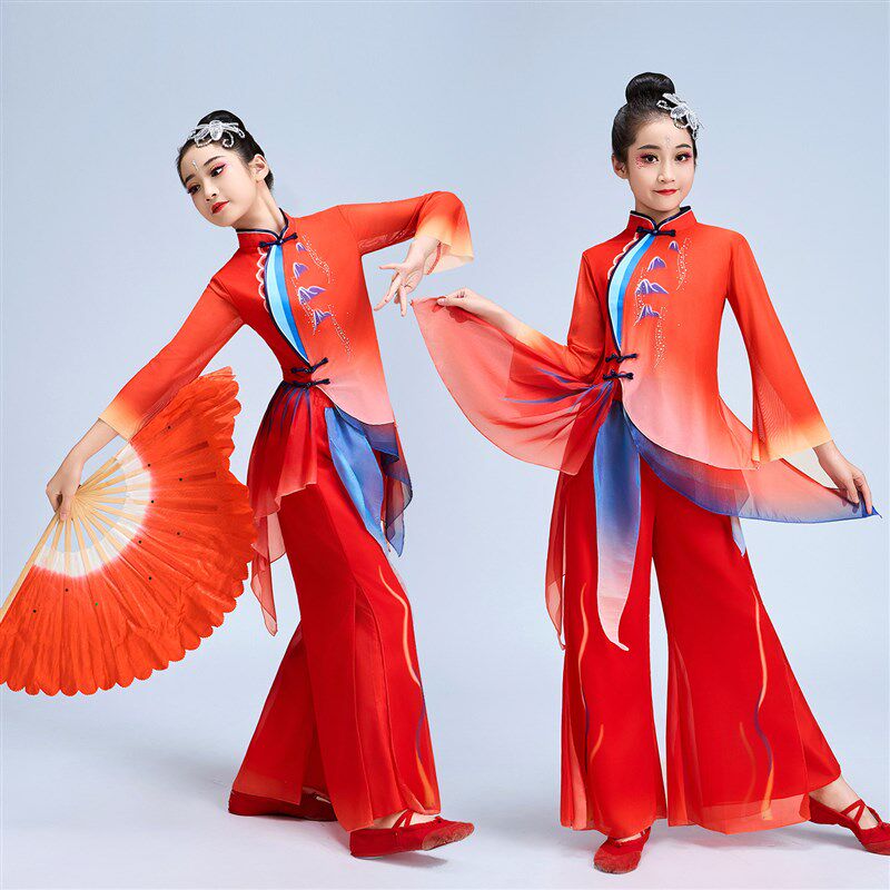 高先玉老师东方红儿童古典舞服装民族民间舞胶州R秧歌艺考表演服