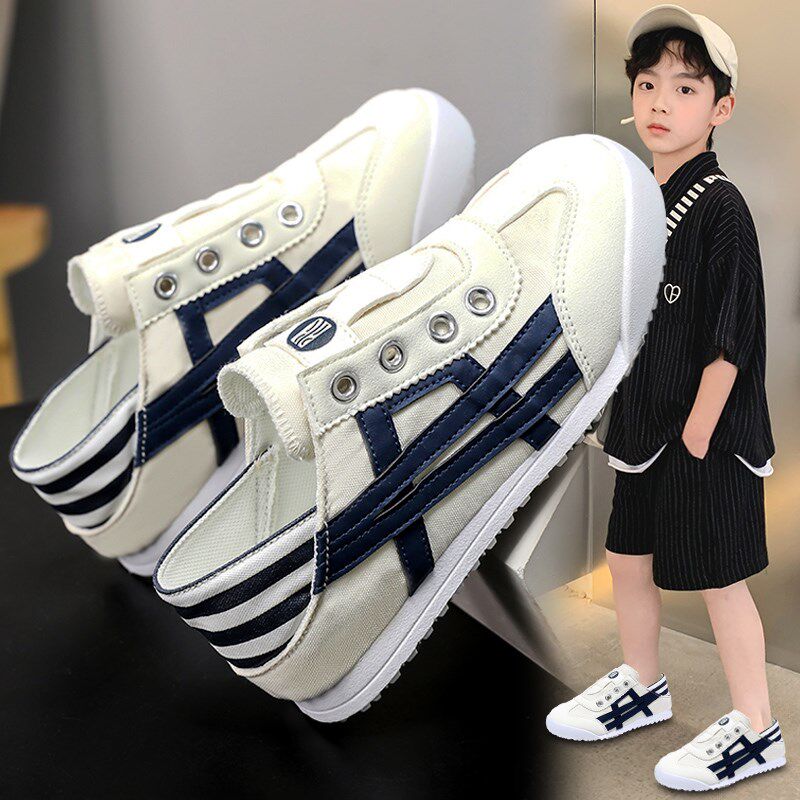 男童鞋帆布鞋夏季2025新款儿童运动小白板鞋男孩学生百搭休闲透气