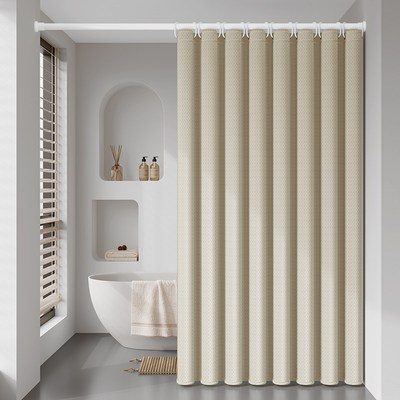 浴室浴帘防水布隔断帘干湿分离套装免打孔洗澡P间淋浴卫生间挡卢