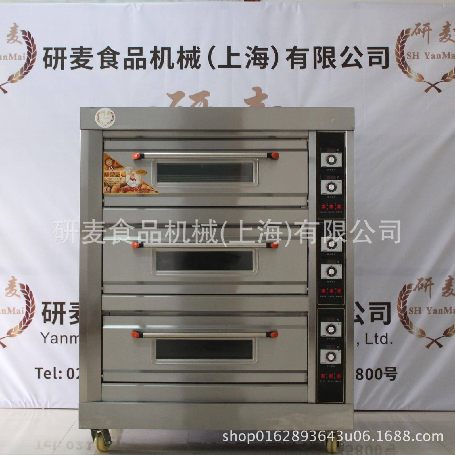 YM-306D三层六盘电热烤箱商用烤鱼烤鸡烤炉西饼屋面包房烤箱