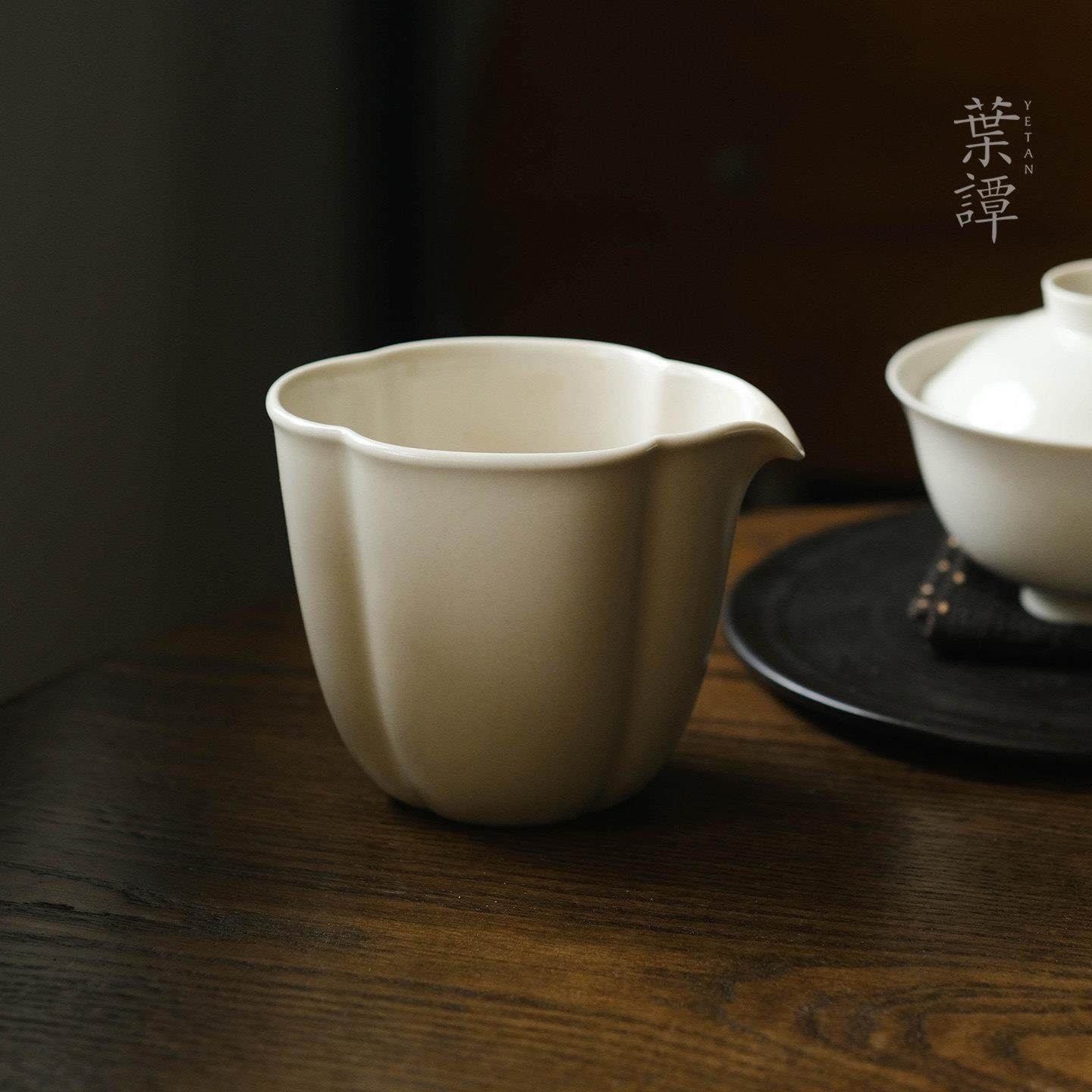 叶谭 天野草木灰海棠公道 匀杯分茶器景德镇瓷器茶道具满水210ml,餐饮具,公道杯,淘宝优惠券,粉丝福利购,淘宝优惠卷