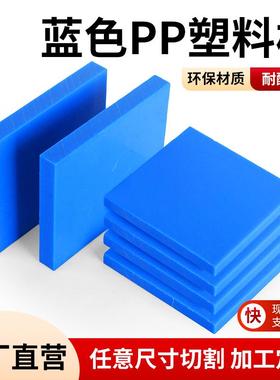蓝色PP板环保水产养殖鱼池板白灰色塑料板食品级隔板PE板聚丙烯板