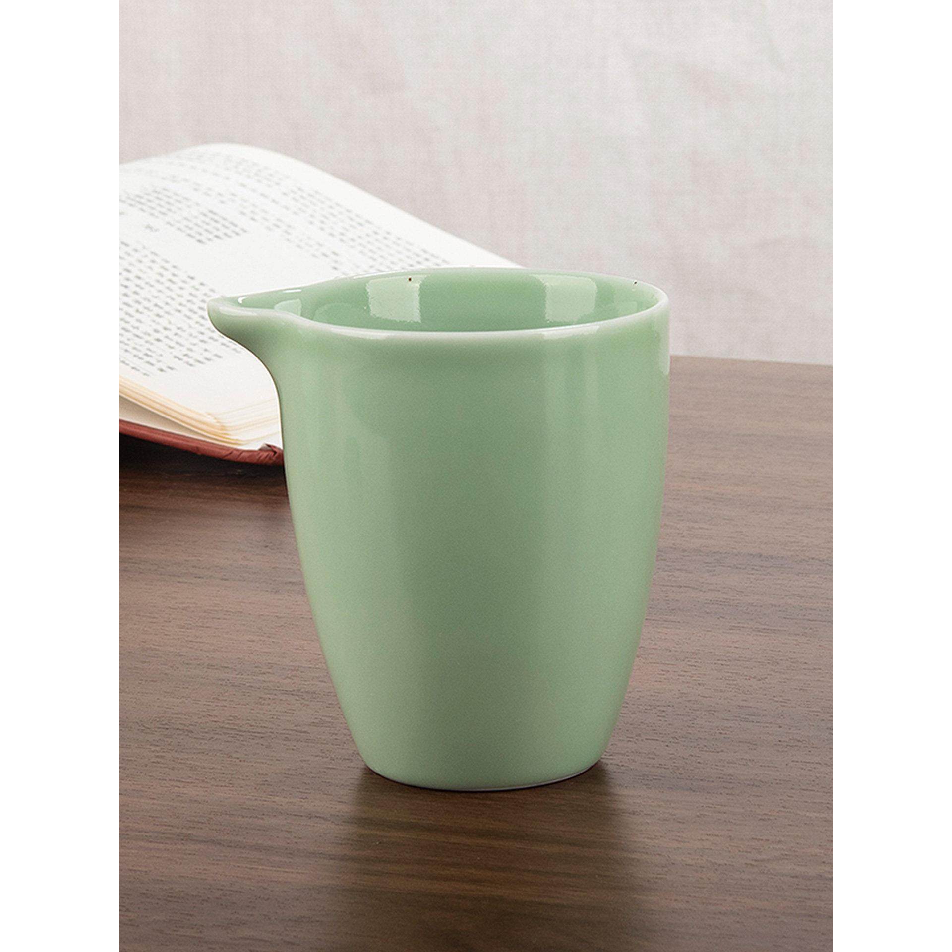 青瓷公道杯陶瓷分茶器茶海匀杯功夫茶具茶道配件家用茶漏公杯整套,餐饮具,公道杯,淘宝优惠券,粉丝福利购,淘宝优惠卷