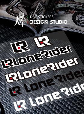 大飚车 摩托车贴纸LoneRider机车装备品牌装饰贴防水改装反光贴花