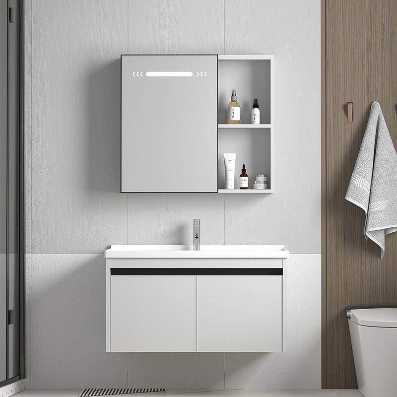 铝合金浴室柜化妆室洗脸盆洗漱台陶瓷一体包安装卫浴洗手盆柜组合