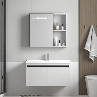 铝合金浴室柜化妆室洗脸盆洗漱台陶瓷一体包安装卫浴洗手盆柜组合