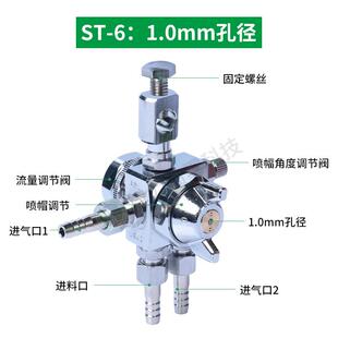 空气雾化防滴漏ST-6喷嘴 波峰焊助焊剂喷头 ST-5脱模剂吸塑机喷嘴