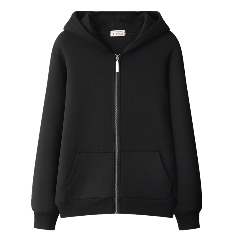 2021年新款大码卫衣女外套秋冬连帽开衫拉链加厚加绒宽松200斤潮