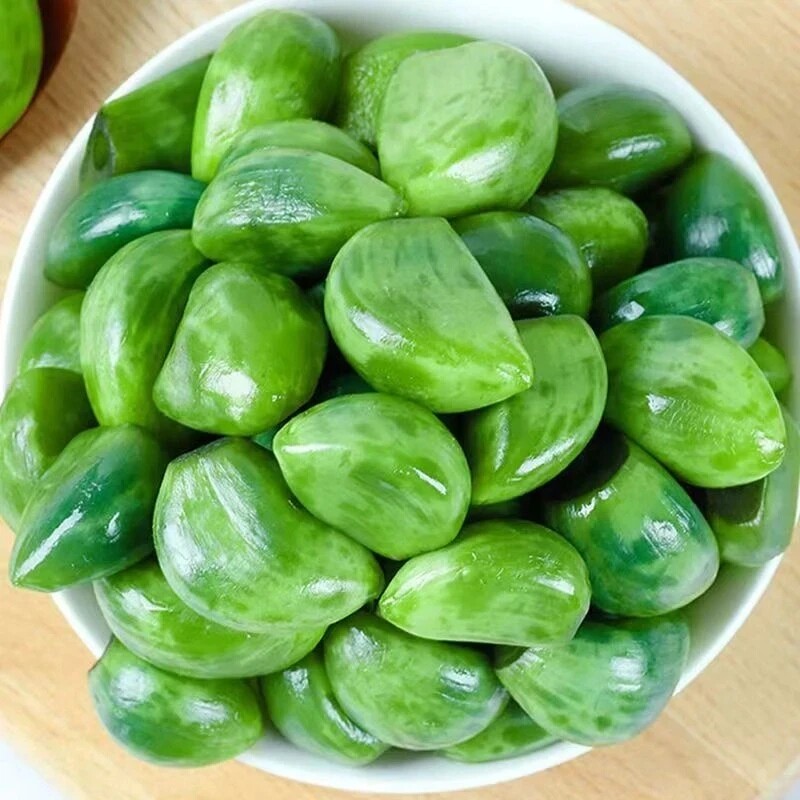 山东特产腊八蒜袋装腌制大蒜绿蒜醋泡蒜头即食爽口