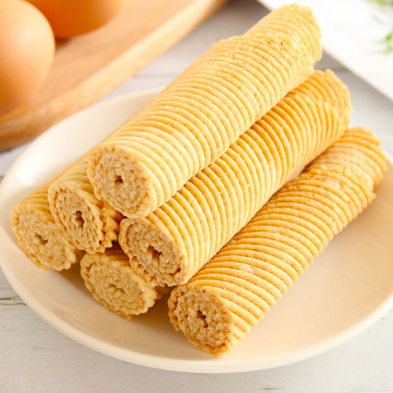 纯手工蛋卷 手工鸡蛋卷奶香味蛋酥卷 办公零食一整箱批发独立包装