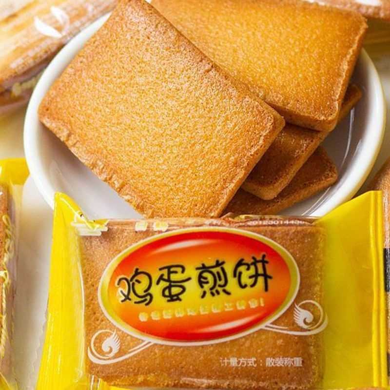 白鹤鸡蛋煎饼干烙蛋糕鸡蛋饼干铁板煎饼薄脆早餐休闲零食糕点美食