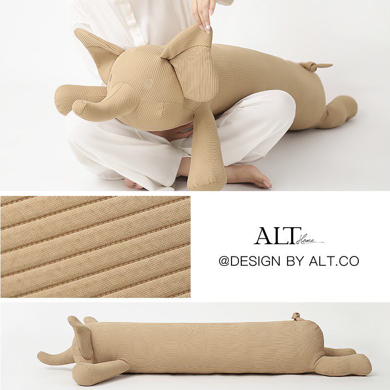 抱枕长条枕儿童睡觉大象玩偶公仔女孩可爱床上侧睡夹腿可拆洗