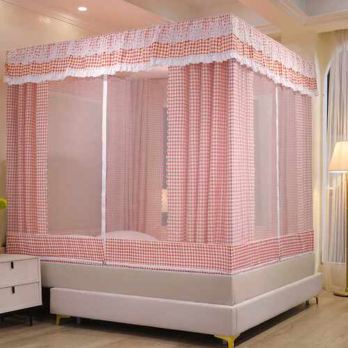 双层遮光蚊帐15m床帘一体式y封闭公主风床幔18米床蒙古包家用