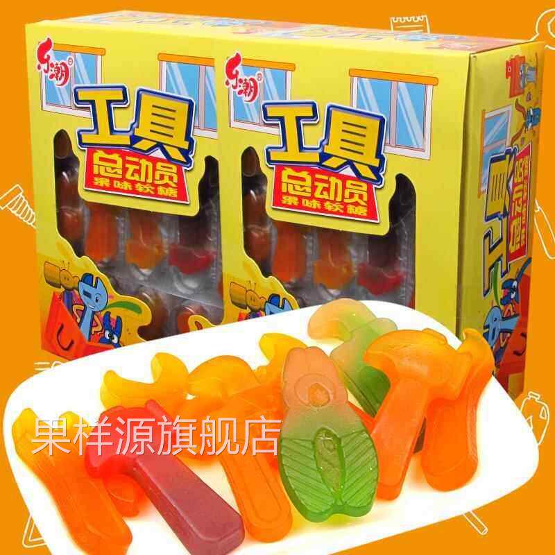 乐潮工具总动员软糖16g/板水果味混合味可爱工具校园零食糖果