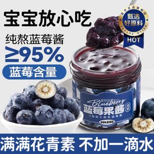 蓝莓酱果酱无添加山药专用儿童吐司面包专用涂抹果酱0脂肪烘培用