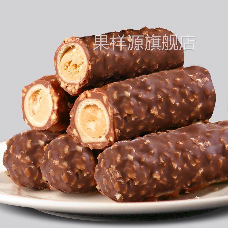 花生坚果夹心巧克力能量棒办公休闲年货果仁米果零食（代可可脂）