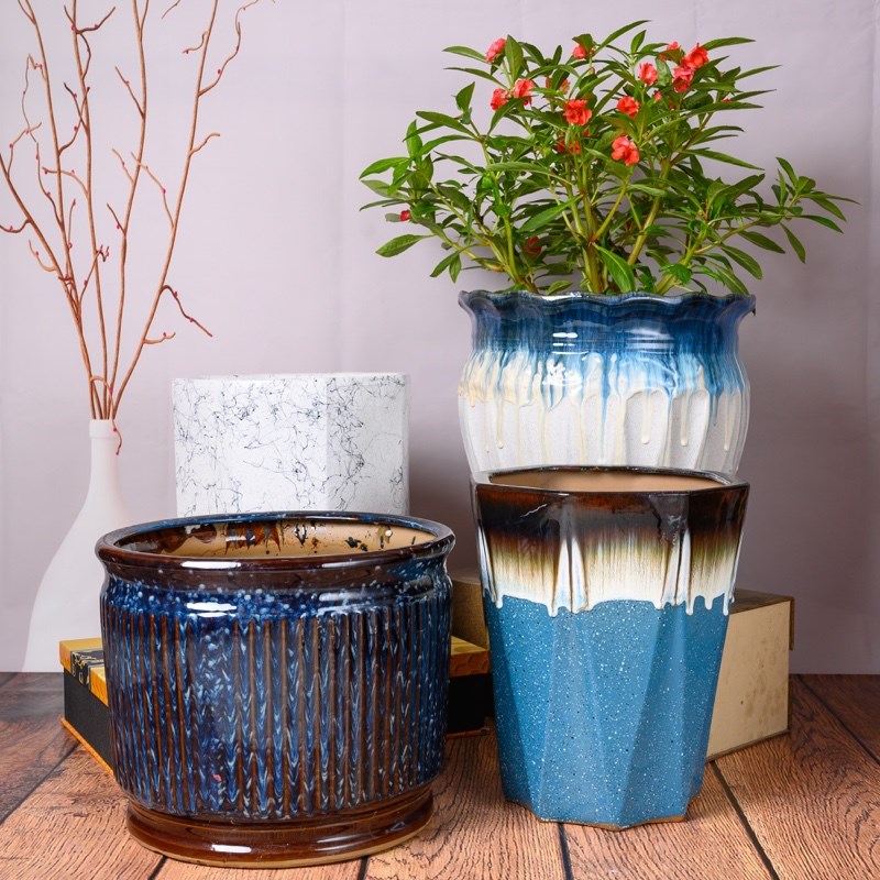 陶瓷特大号花盆个性盆栽桌面发财树花卉绿植客厅阳台庭院绿萝包邮