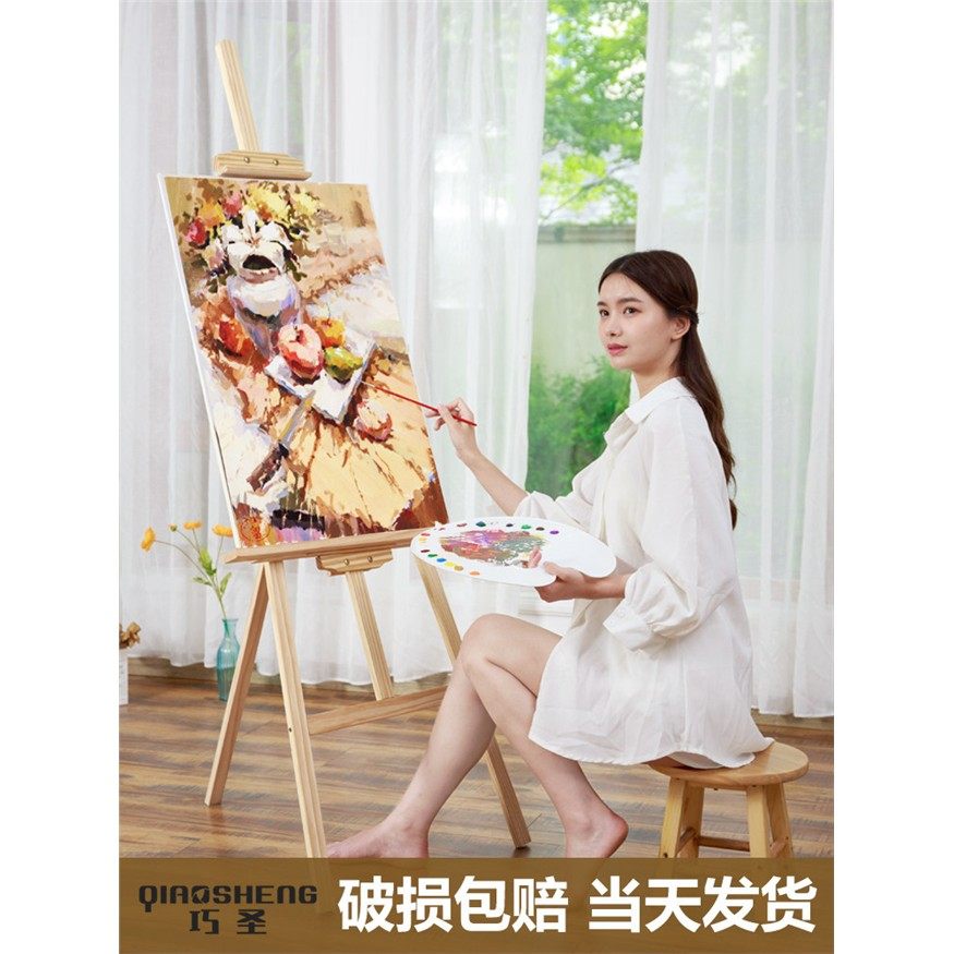 木质画架画板美术生专用品展示架水彩粉油画4K8K2K写生素描工具初,文具电教/文化用品/商务用品,画板/画架/速写板,淘宝优惠券,粉丝福利购,淘宝优惠卷