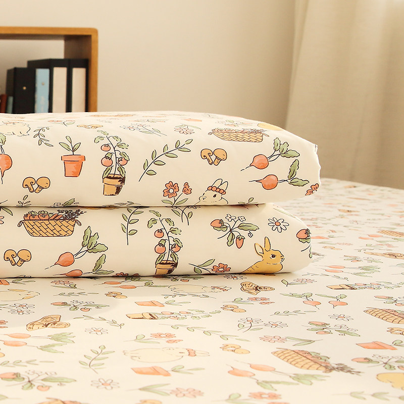 松果和小兔100纯棉被套单件1u50x200学生宿舍单人200x230双人被罩