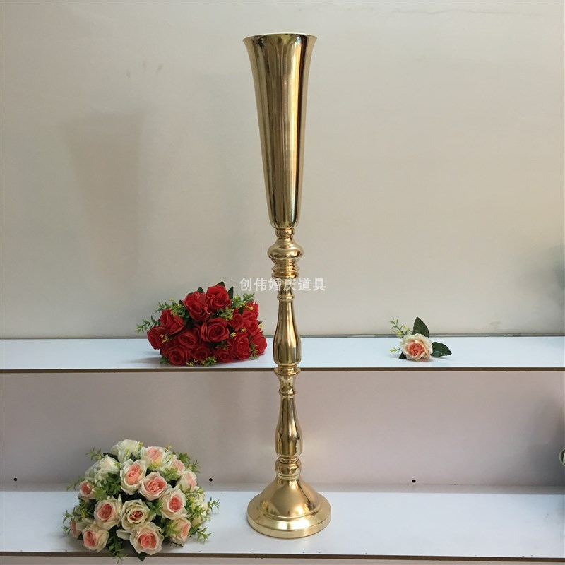 铁艺花瓶婚庆道具路引简约欧式餐厅家居插花布置摆件落地花瓶8880