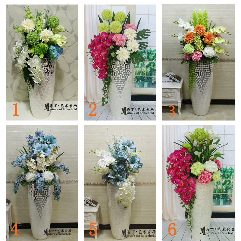 欧式客厅酒店家居仿真绢花假花装饰插花摆件包邮现代简.约套装花