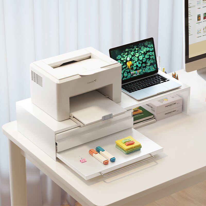 办公打印机置物架桌面多层复印机增高架子工位文件资料放置收纳柜