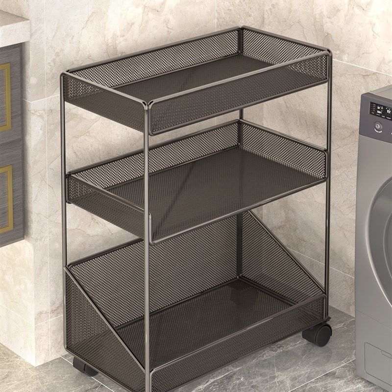 卫生间置物架浴室厕所落地多层夹缝储物洗衣机旁R洗手间墙角收纳