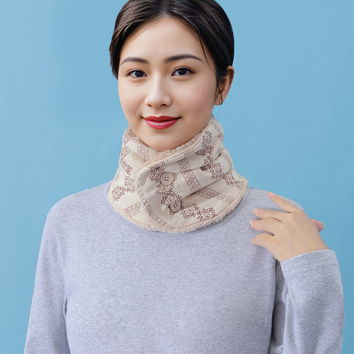 羽绒服防脏假领女防风保暖古典围脖冬