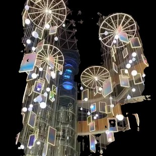 饰水滴灯球灯光大厅吊挂商业定制 商场中庭吊饰美陈天井中空吊顶装