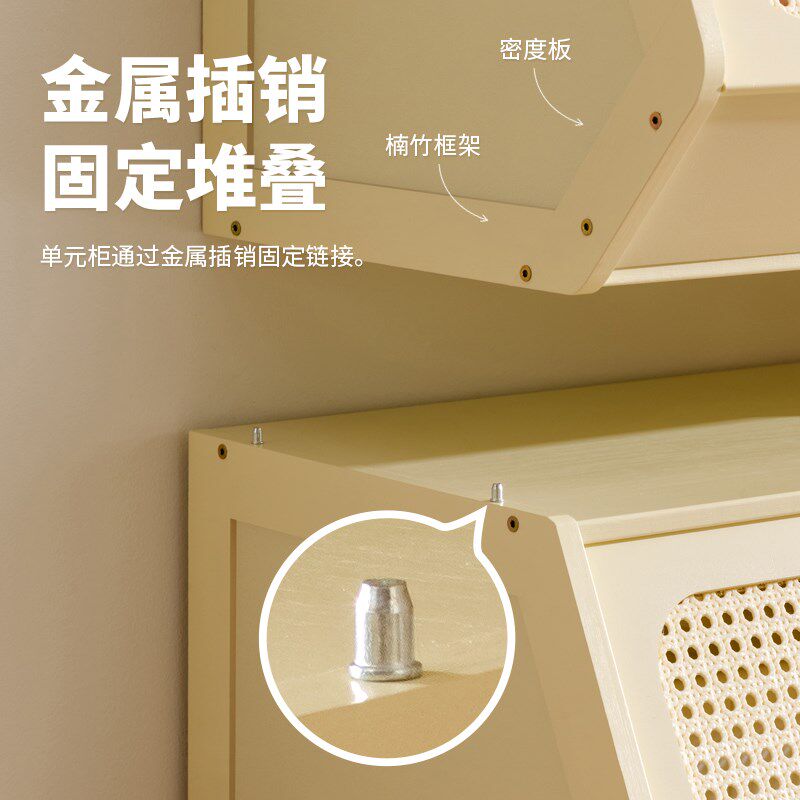 新款家用自由组合收纳柜实木书柜多功能置物柜落地阳台矮柜收纳箱