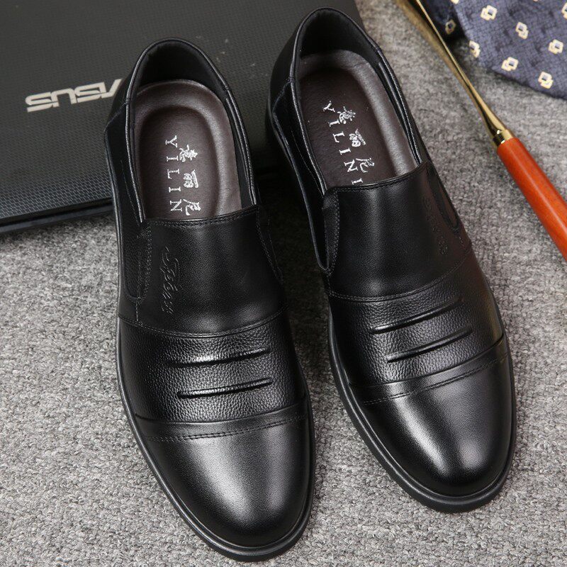 秋冬加绒保暖男士休闲鞋商务正装棉皮鞋男棉鞋中年爸爸鞋子男