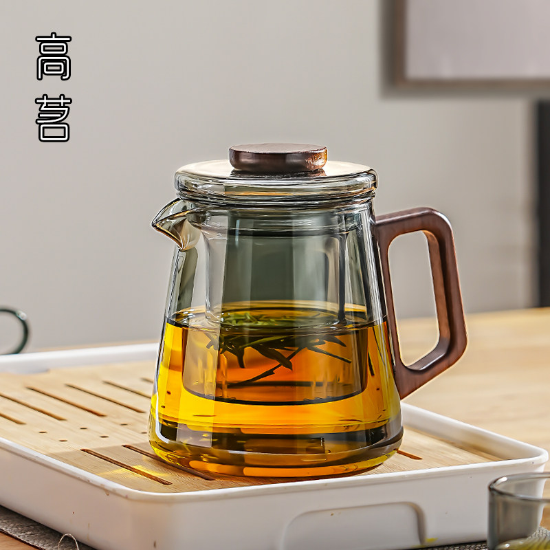 玻璃泡茶壶2024新款茶水分x离式家用高档绿茶泡茶器耐高温茶壶茶