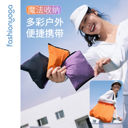 凡圣瑜伽轻便通勤便m携大容量百搭可折叠单肩包女潮手提袋FW038